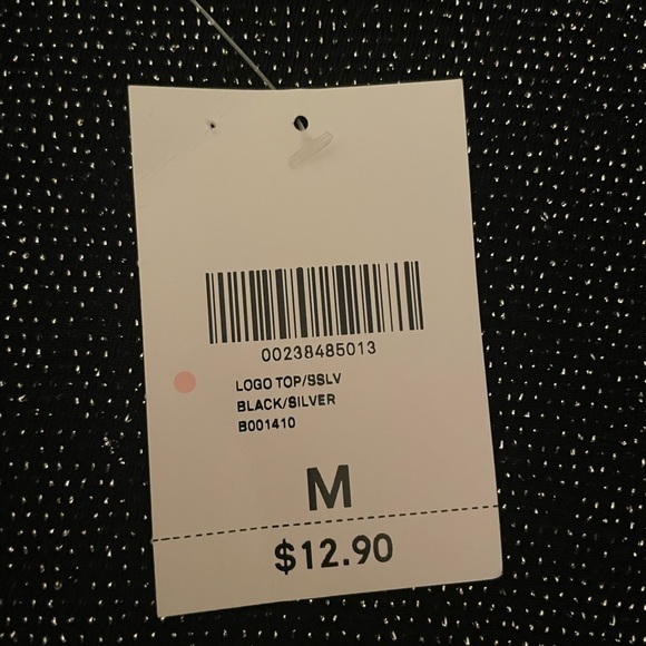 Black Sparkle Crop Shirt - Picture 2 of 2